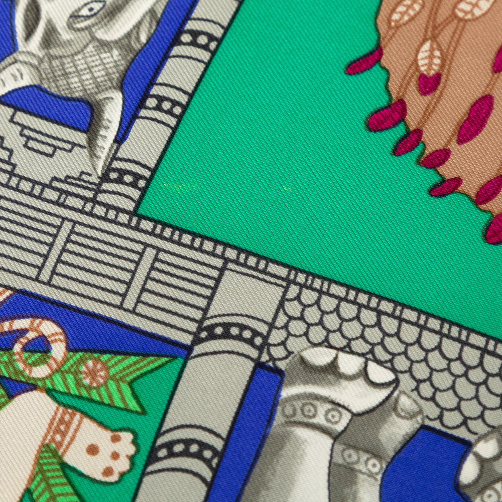 Pre-Loved Hermes Torana Silk Scarf 90 - Picture 5 of 6